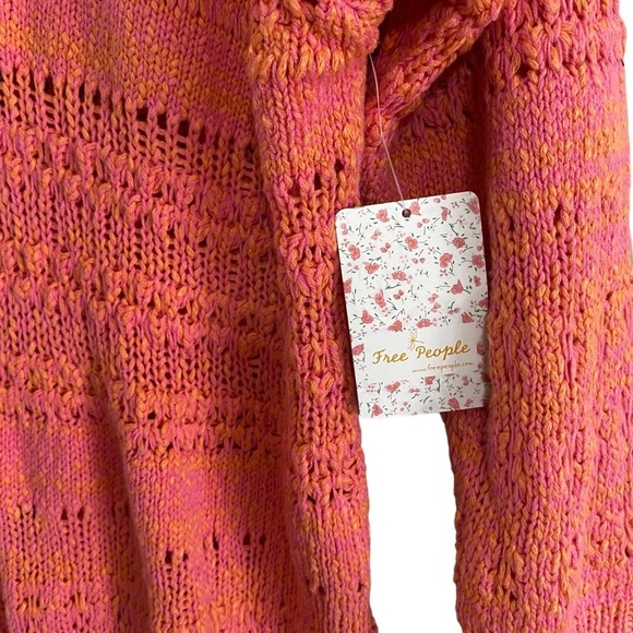 Free People hot tropics paloma combo knit V-neck pullover sweater - Picture 5 of 6